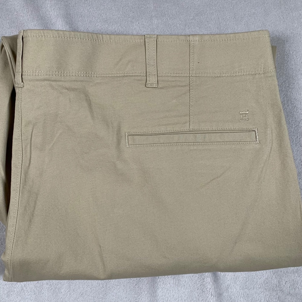 Haggar Chino Pant Men 46x30 Khaki Coastal Comfort Classic Fit Stretch Big & Tall